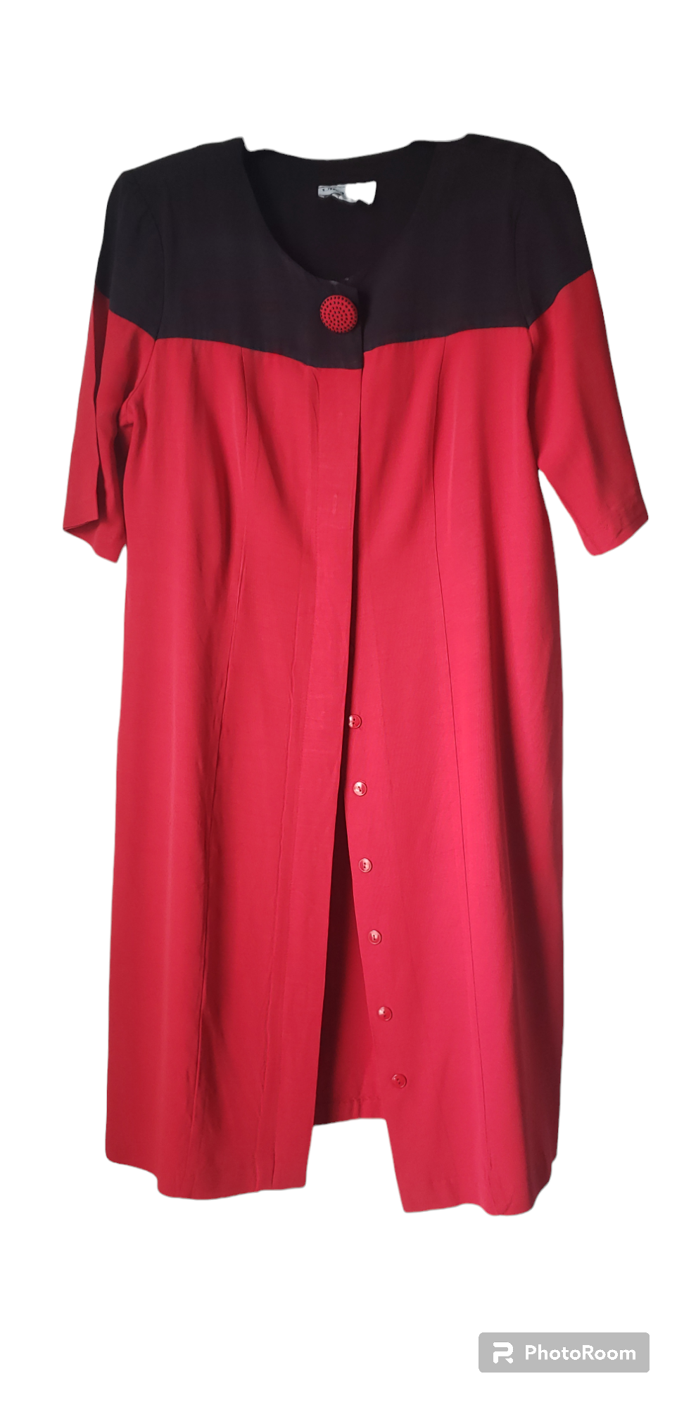 Red & Black Colorblock Dress by Ultra Dress LundiLou Collections Red & Black Colorblock Dress by Ultra Dress LundiLou Collections