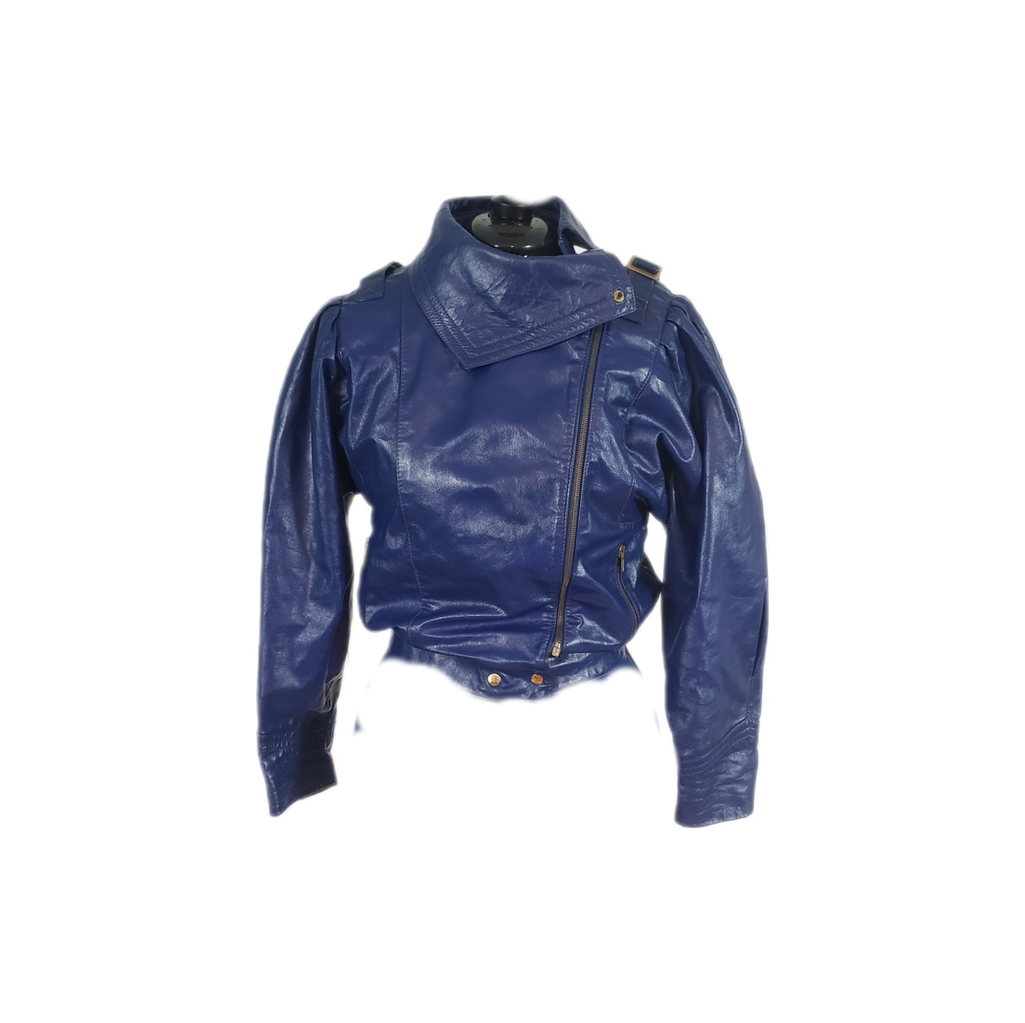 Vintage Royal Blue Leather Jacket