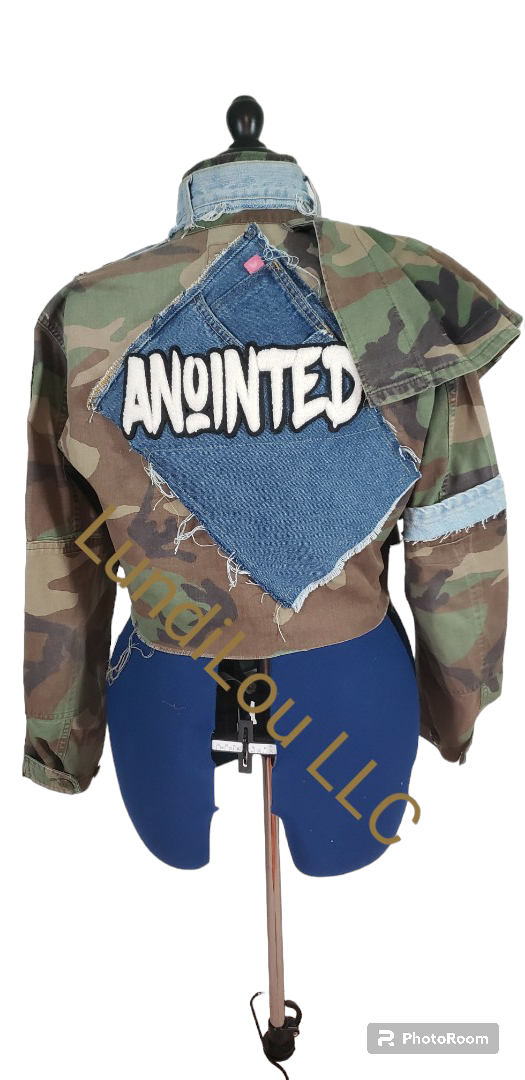 Custom Camo & Denim Jacket