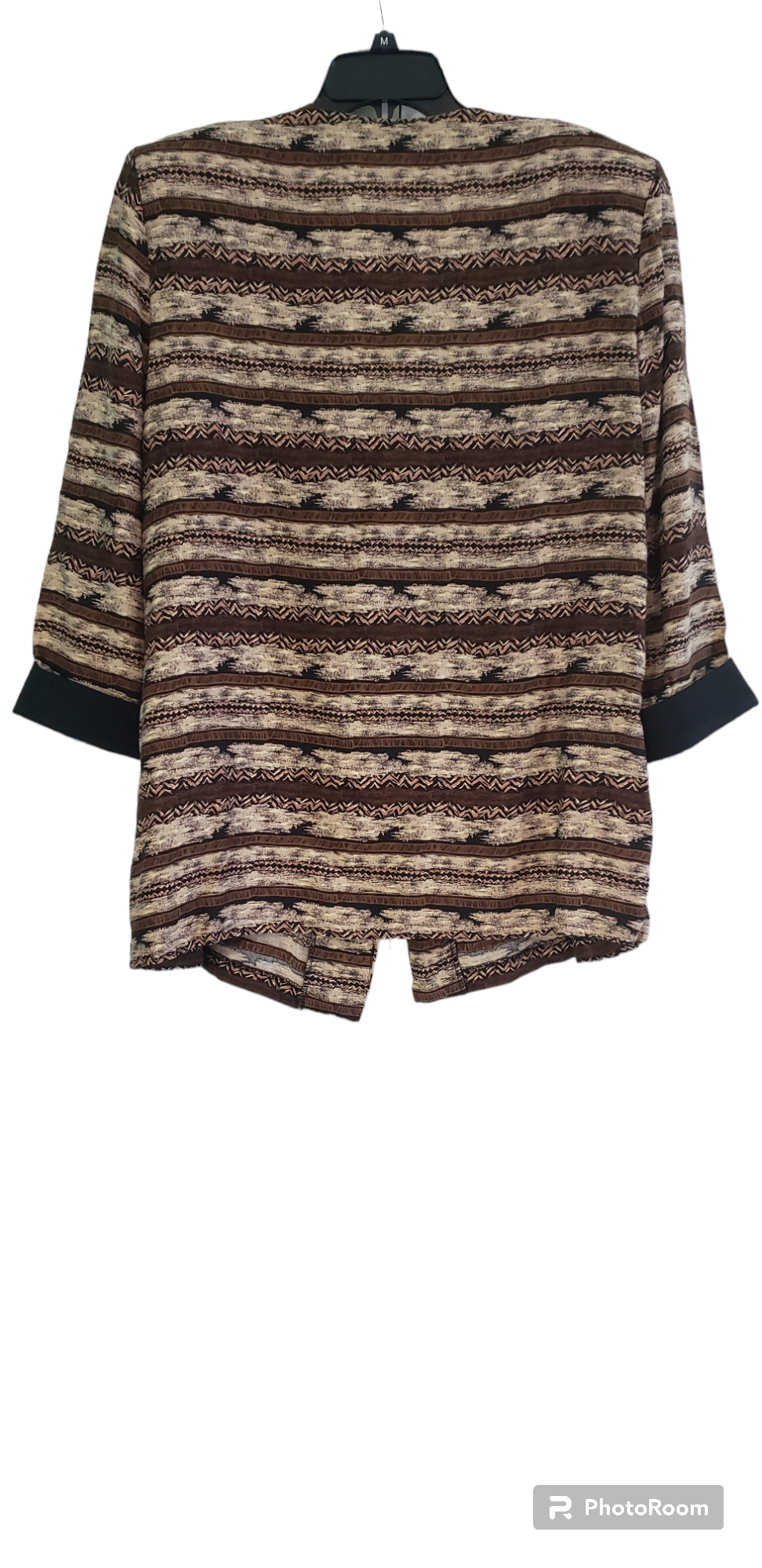 Vintage mixed chocolate brown multicolored cardigan