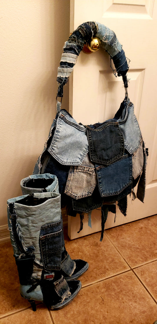 Messy Denim Bag